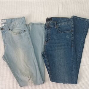 Forever 21 Men Light Blue and Dark Blue Skinny Distressed Jean Bundle sz 30 - 32